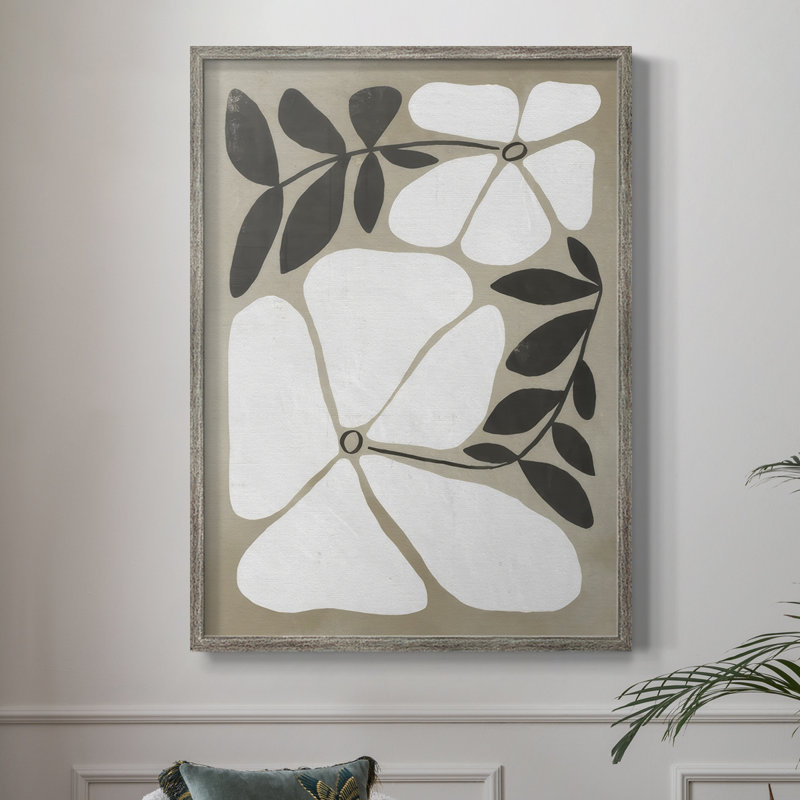 Melty Blooms II Framed Print - Solid Wood, 11" H x 9" W
