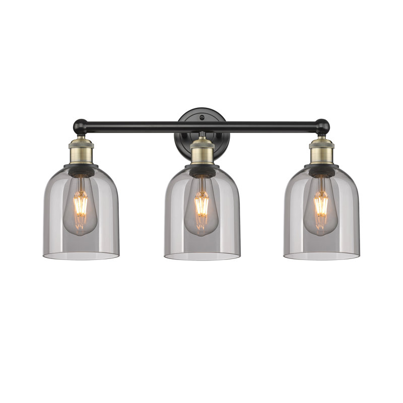 Allysson 3 - Light Dimmable Vanity Light, Light Smoke, Black Antique Brass