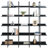 5 Tier Bookcase Home Office Open Bookshelf, Vintage Industrial Style Shelf With Frame-2084559852