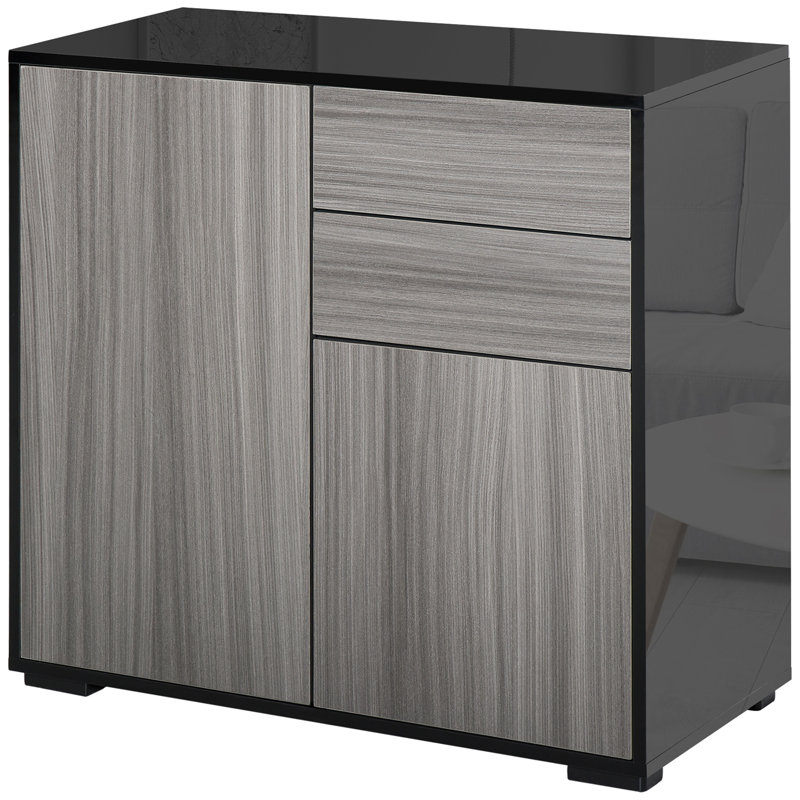 79cm Sideboard, Grey/Black
