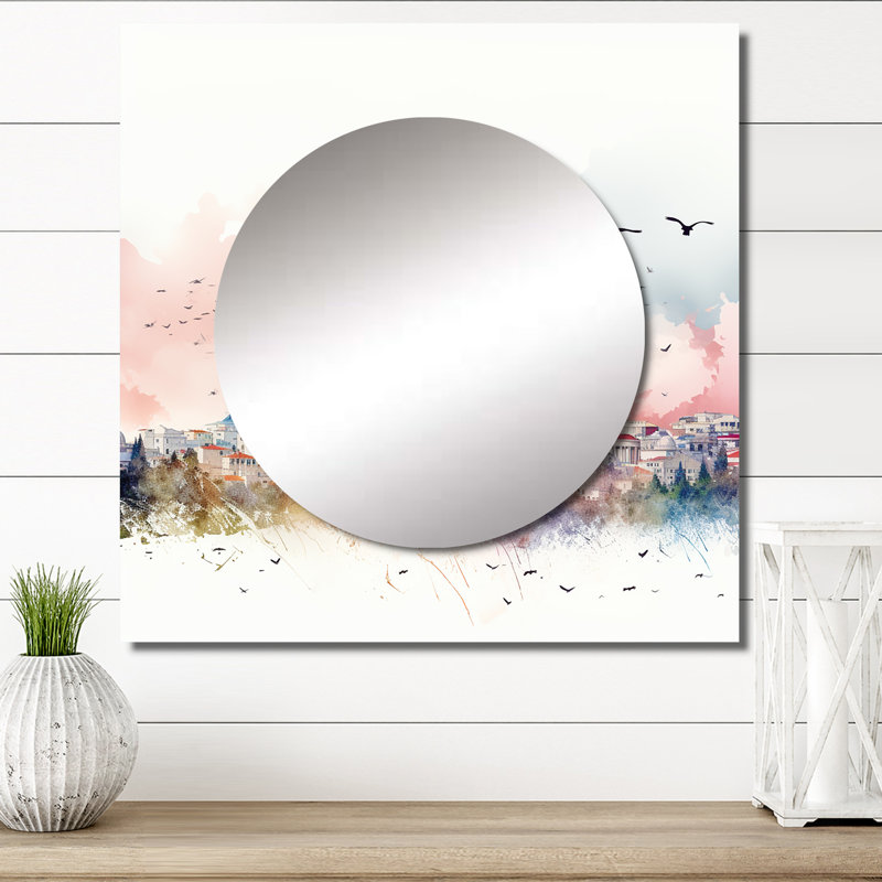 Kosse - Bird Square Mirror Wall Decor For Bedroom, 23" x 23"