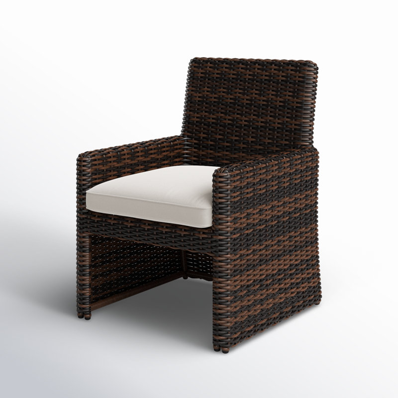 Naomie Patio Dining Chair with Sunbrella® Cushion, Canvas Flax Sunbrella® Canvas