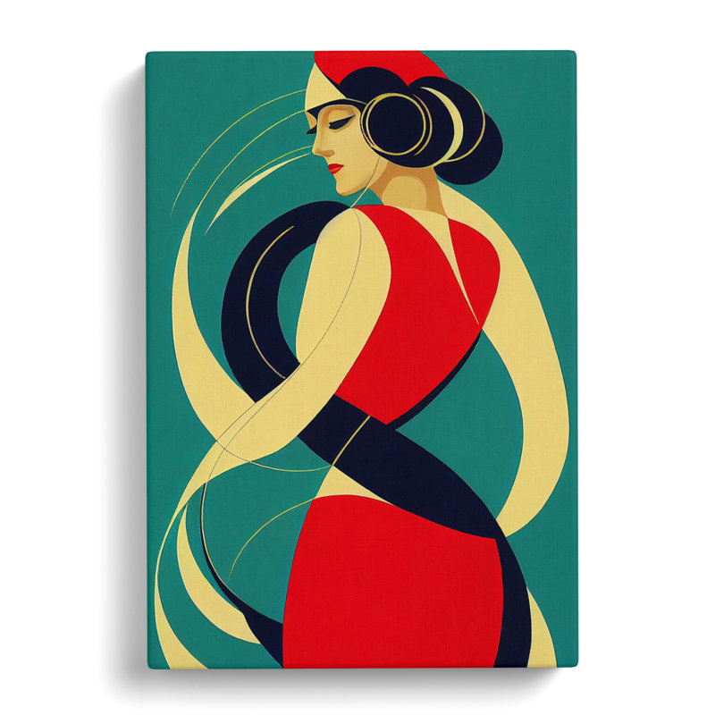 Abstract Dancing Woman No.1 - Wrapped Canvas, 76cm H x 50cm W x 3cm D