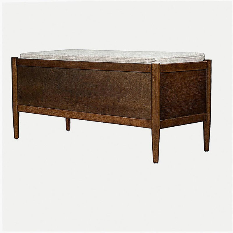 Banc d'appoint avec rangement et coussin rembourré