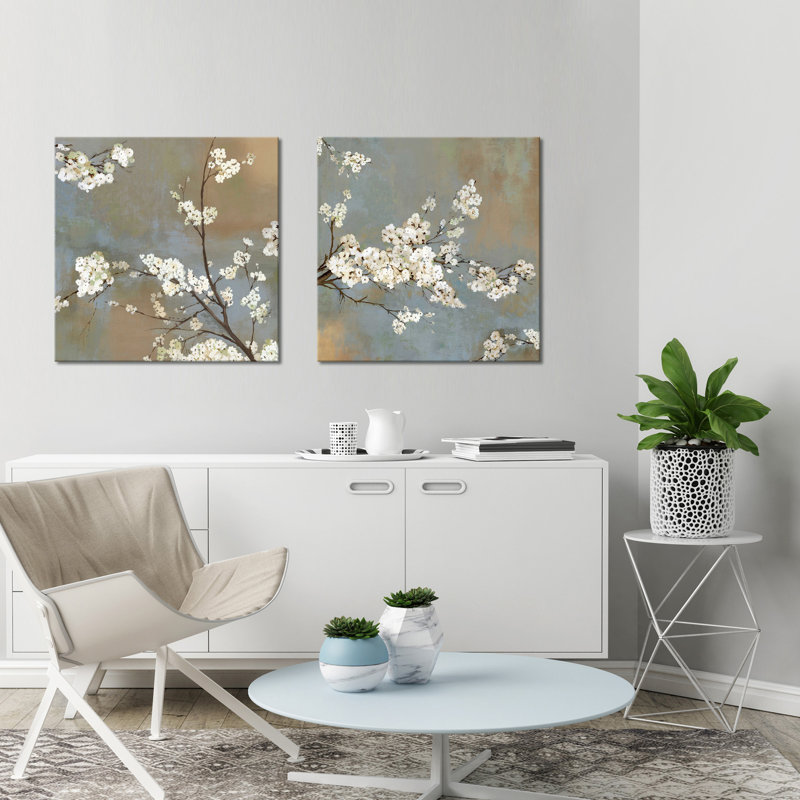Ode to Spring I - ensemble de 2 reproductions, H 36 po x l 72 po x P 1,5 po, Toile tendue