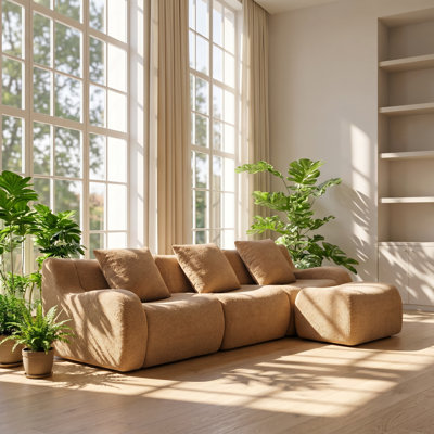 Canapé modulaire en tissu 3 pièces