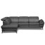 Genuine Leather Reclining Corner Sofa with Adjustable Headrests and Adjustable Armrest and Storage-449599726-449599727