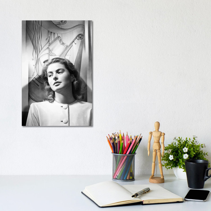 Ingrid Bergman (1915-1982) - Wrapped Canvas Print, 20.32 cm H x 30.48 cm W