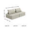 Causeuse modulaire sans accoudoirs 78 po Bales