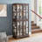 Timeless Display Holder With Adjustable Shelves And Antique Case Cherry Finish
