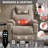 Polyester With Power Lift Function Recliner Chair, With Heavy-Duty Motion Mechanism With 8-Point Vibration With Massage Function And Lumbar With Heating Functioning, With USB Port And With Type-C Port Ports, Stainless Steel With Cup Holders-557637489