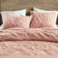 Édredon simple en rose, confort douillet toutes saisons avec tissu lisse rose, douceur tricotée et bourre généreuse