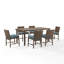 Ensemble de salle à manger rectangulaire pour 6 personnes 121 "avec coussins Lillebonne