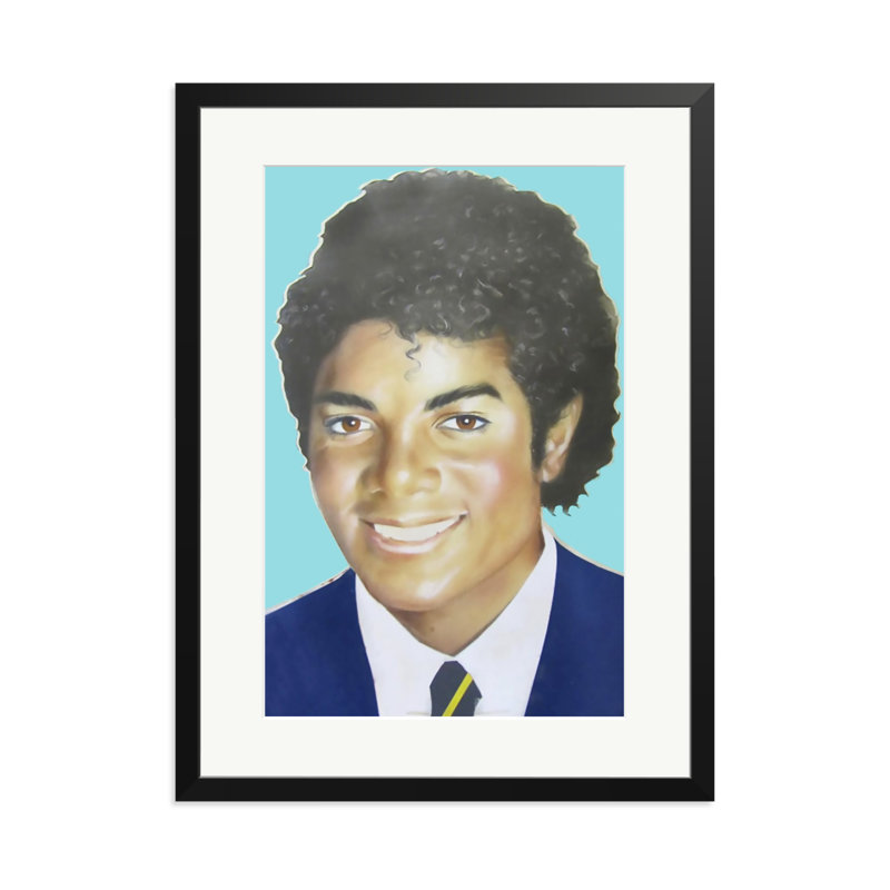 Michael Jackson Interview Magazine, 31" H x 23" W, Black