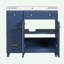 Armoire de salle de bain de style transitionnel avec lavabo en résine-1019159707