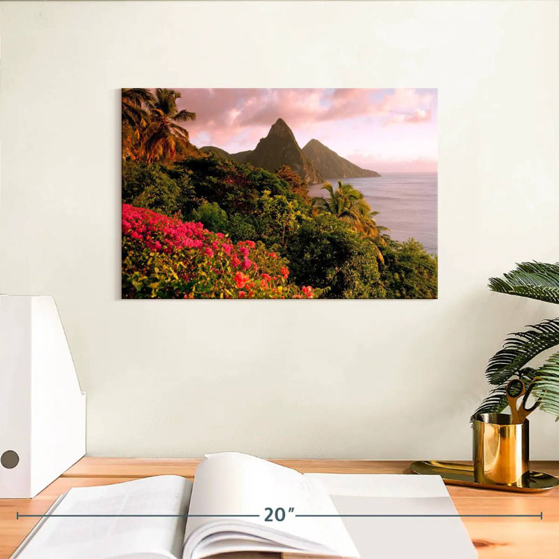 Kavia Pitons Of Saint Lucia, 8" H x 12" W