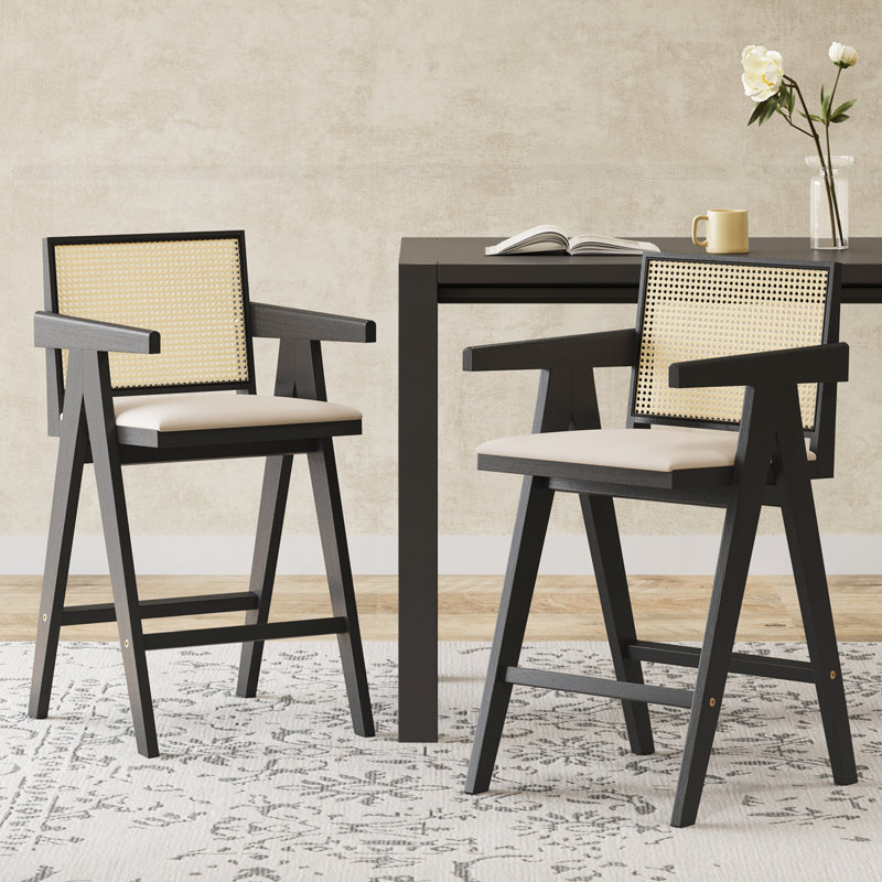 Tabouret de bar en plastique, Noir, noir, noir, noir