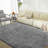 Modern Solid Color Grey Plush Shag Rug - Aesthetic Home Decor For Minimalist, Farmhouse & European Styles
