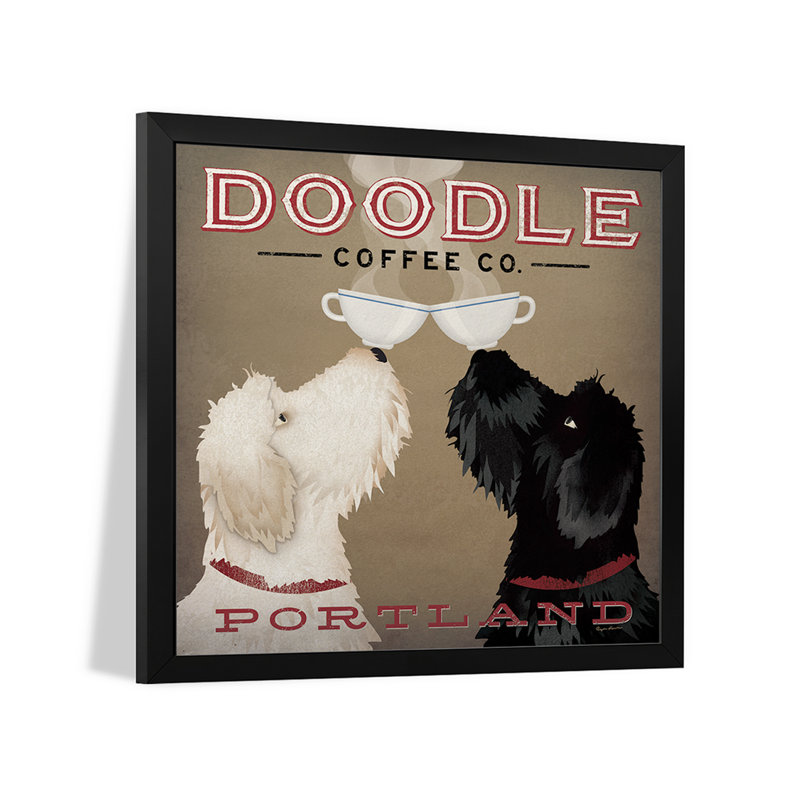 «Doodle Coffee Co.», affiche encadrée par Ryan Fowler, H 16 po x l 16 po