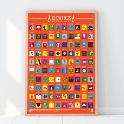 100 Craft Beers Bucket List - No Frame Print