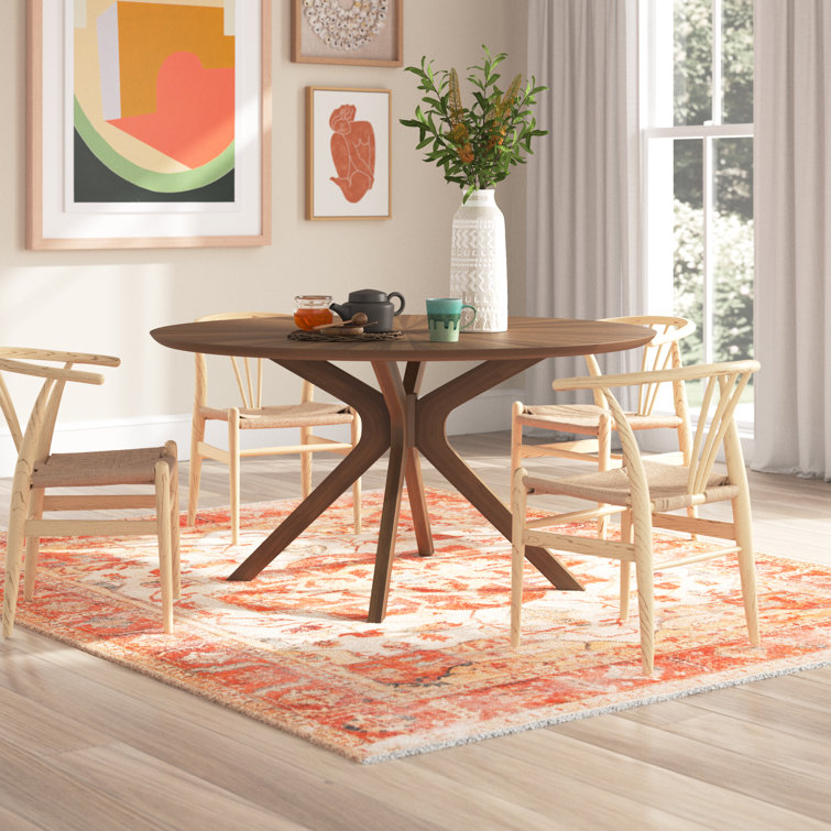 Conan Round Oak Dining Table for 4