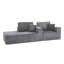 Canapé modulaire de 109 po, canapé modulaire Cloud avec assise profonde, canapé modulaire en L moderne avec méridienne et canapé rembourré pour salon, sans assemblage