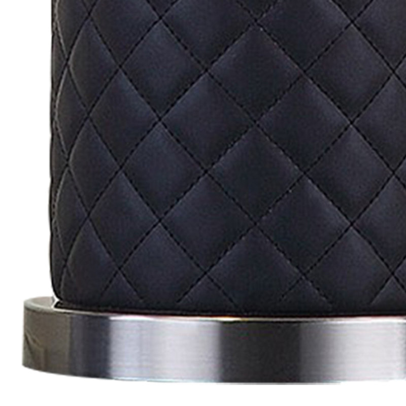 Aria Metal Table Lamp, Blackened Silver/Black