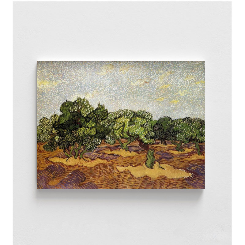 Olive Grove, ciel bleu pâle par Vincent Van Gogh, impression d'olivier, arbre Van Gogh, impression de peinture à l'huile d'arbre, Art mural Van Gogh, impression d'art Sky
