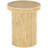 Cole And Grey Wooden Handmade Accent Table With Linear Wood Strip Design