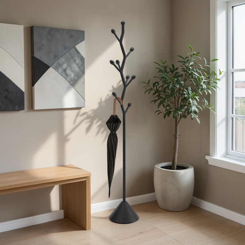 Portemanteau en métal noir Alden