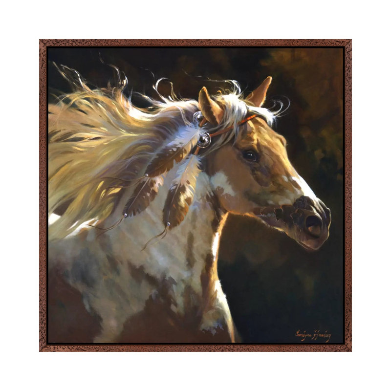 Spirit Horse by Carolyne Hawley - Wrapped Canvas Print, 66.04 cm H x 66.04 cm W, Classic Wood Floater Framed