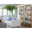 42"W x 18"D x 92"H  4-Tier Beachcomber Raffia Etagere