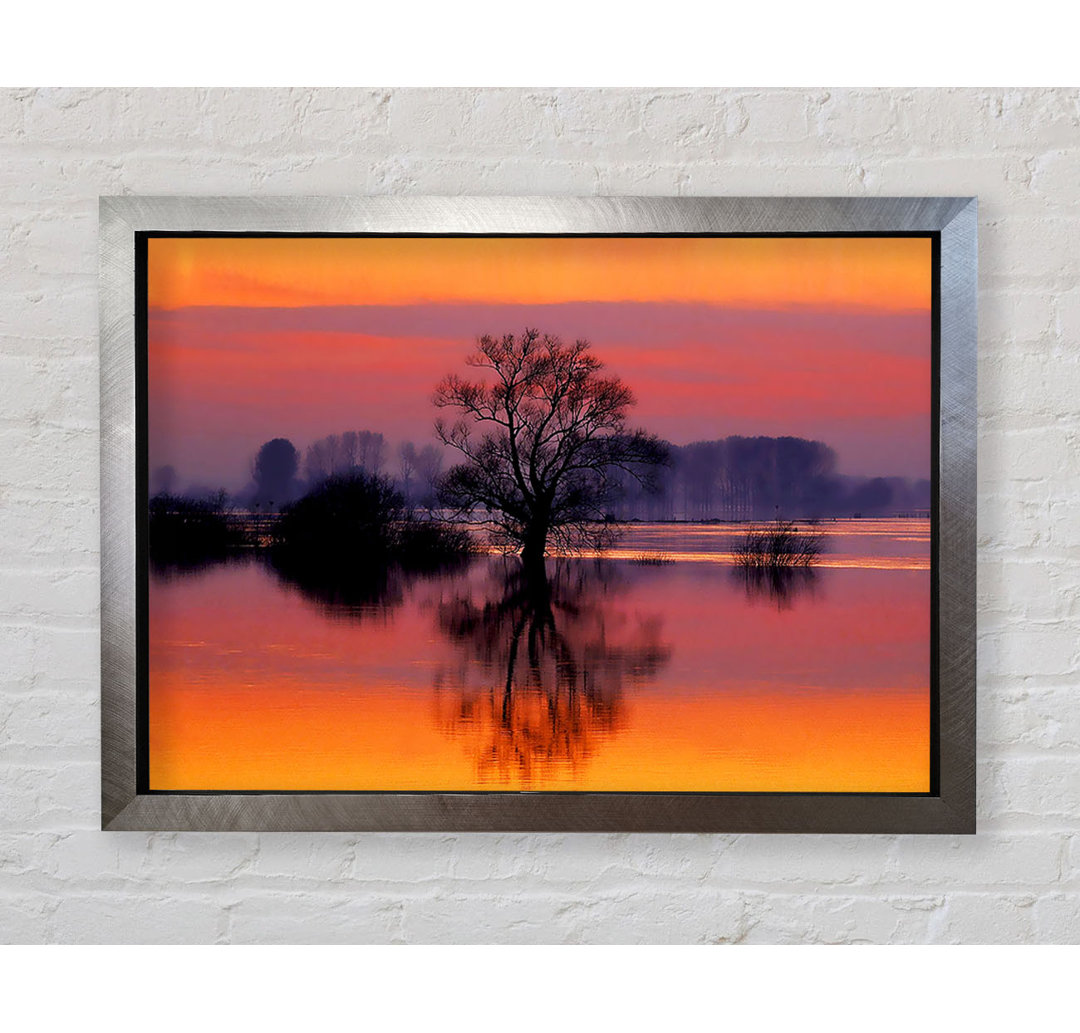 Gerahmtes Leinwandbild Orange Morning Reflections