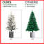 Arbre de Noël enneigé 365 avec 70 blanc chaud, base en pot et pin