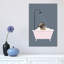 Laughing Pug Enjoying Bubble Bath by Big Nose Work - Single Picture Frame Print on Canvas-535713515-507880536