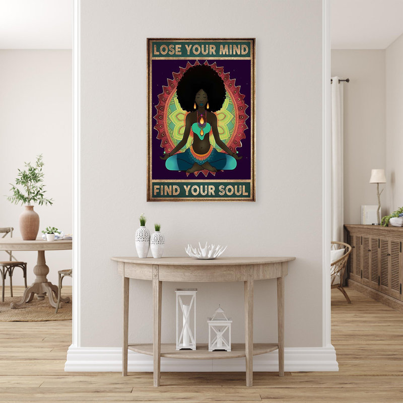 Yoga Lose Your Mind 1, H 36 po x l 24 po x P 1,25 po