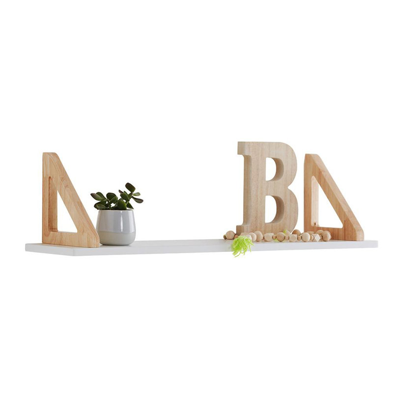 Solid Wood Bracket Shelf, Paint/Natural