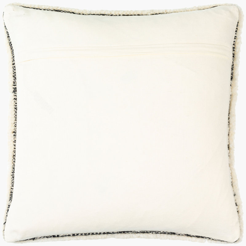 Daphine Geometric Wool Blend Throw Pillow, 18" x 18", Down