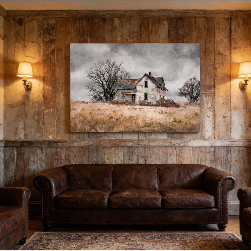 Décoration de maison de campagne rustique vintage encadrée sur toile rustique champêtre pour chambre à coucher salon et salle de bain 24 x 16 po