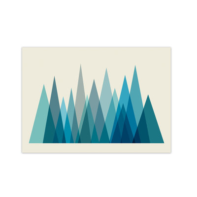 Mid Century Blue Mountains Original - Print