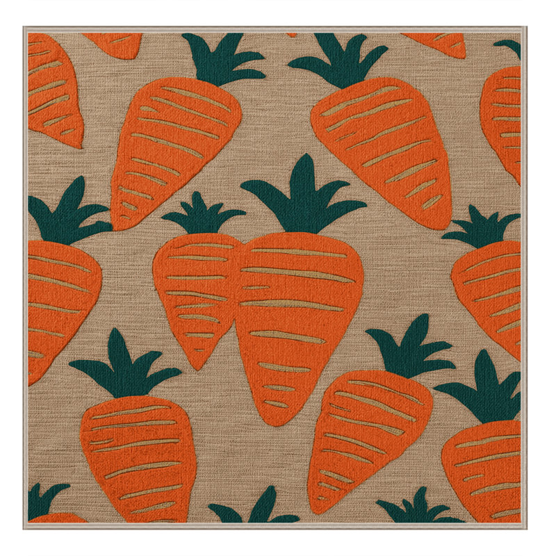  Tapis lavable carotte, Carré 6 pi