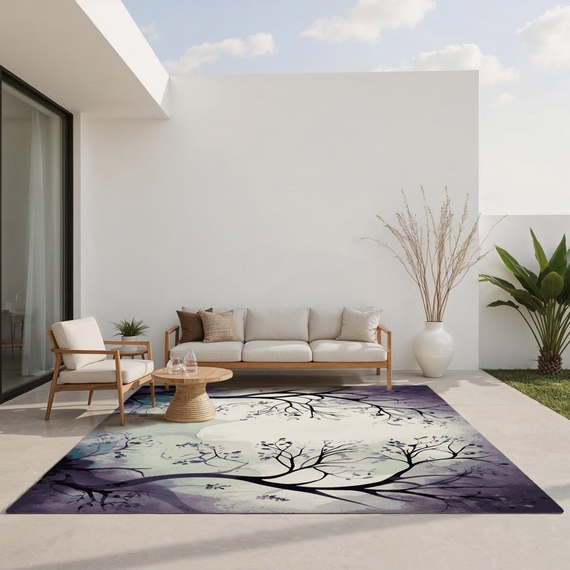 Tapis intérieur et extérieur Enchanted Arbor, Rectangle 1 pi 6 po x 2 pi 6 po