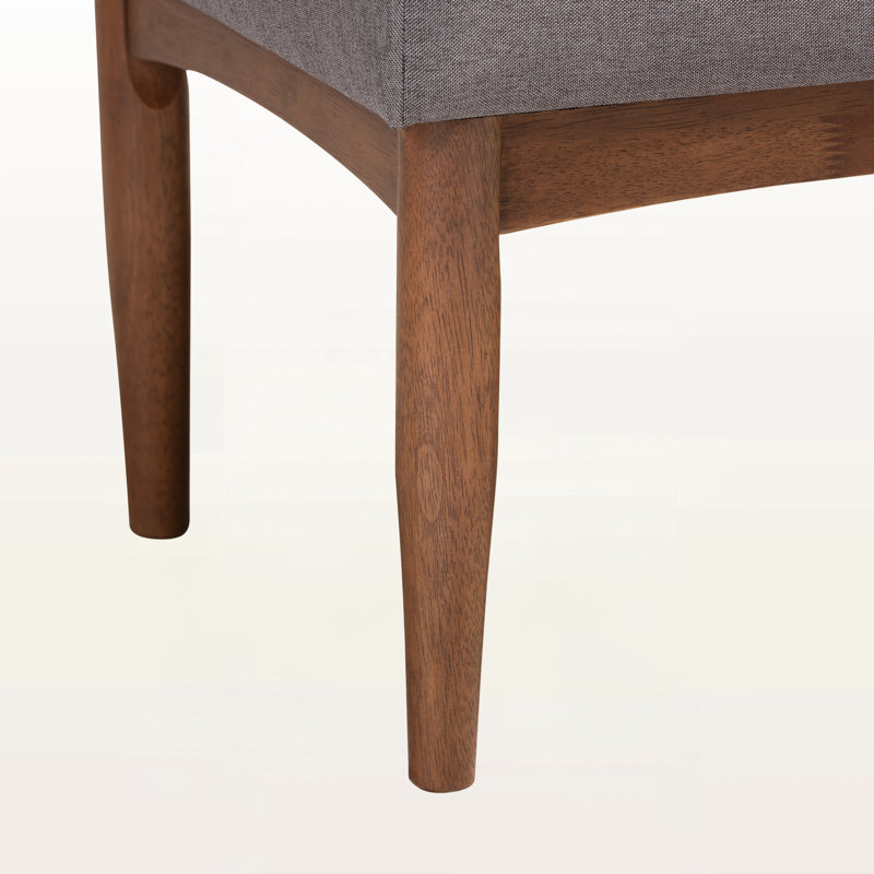 Banc de salle à manger rembourré en bois gris H 17,17 po x l 46,71 po x P 17,52 po Tomball