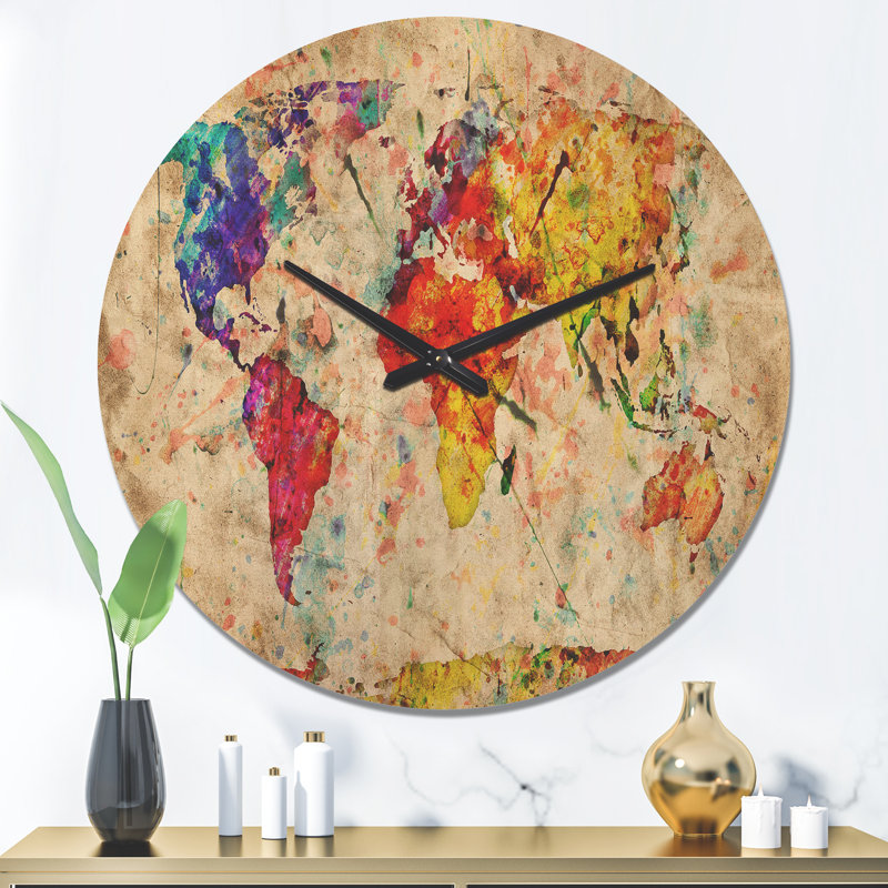 Horloge murale en bois rétro, Très grand