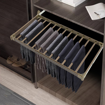 Ostilia Retractable Pants Rack Closet Trousers Rack