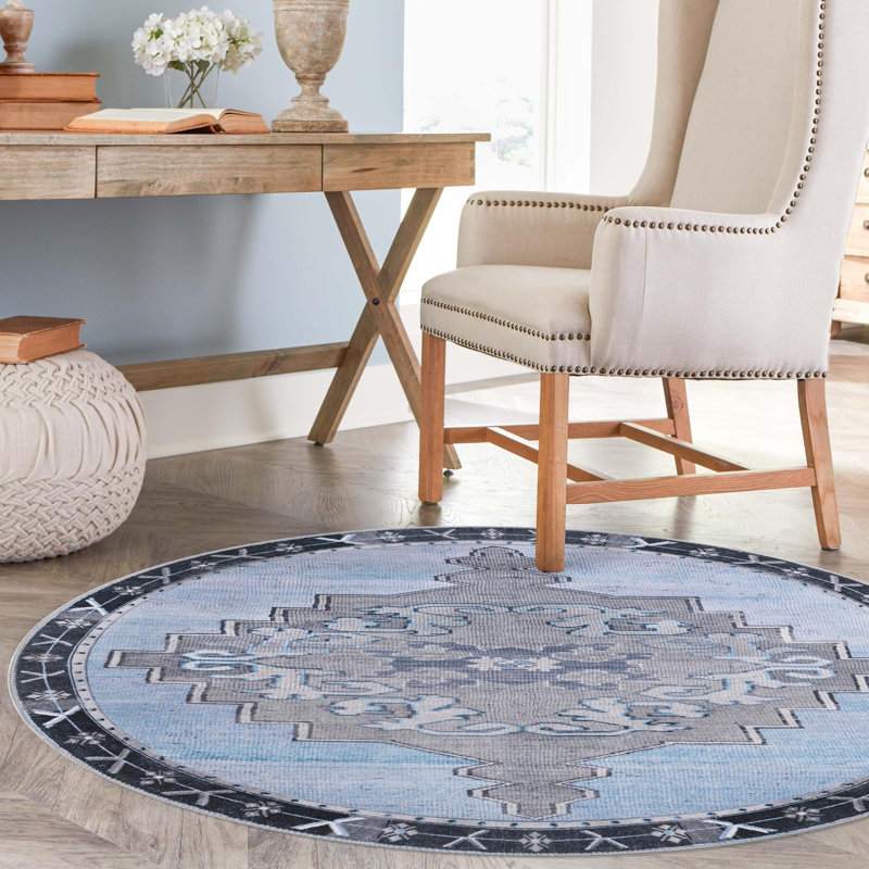 Oppie Oriental Indoor Rug, Round 7'7"