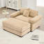 Très grand fauteuil 54,5 po en velours côtelé Cloud Cloud avec coussins décoratifs et repose-pieds, facile à assembler-116743597