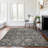 Premium Machine Washable Alliah AMF94 Gray Rug-1946220543