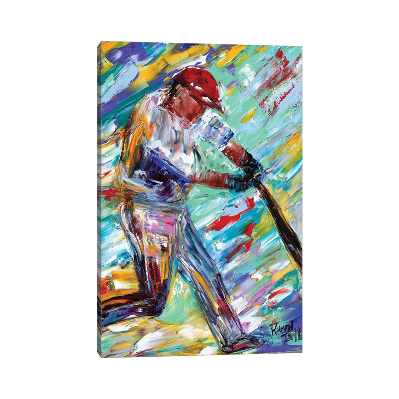Grand Slam by Karen Tarlton - Wrapped Canvas Painting, 20.32 cm H x 30.48 cm W