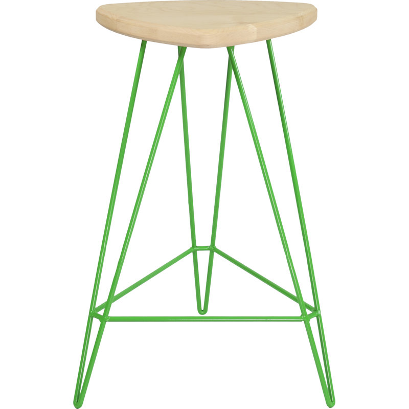 Tabouret en bois massif Madison, Vert, Érable, Tabouret de comptoir (assise de 26 po de hauteur)